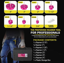 Load image into Gallery viewer, Durable Aluminum Alloy 7-Piece Pipe Reamer Kit for Leak-Free Plumbing Repairs