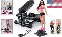 Load image into Gallery viewer, Portable Mini Stepper with Resistance Bands - Adjustable Height 330LBS Capacity