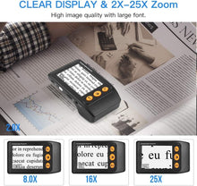 Load image into Gallery viewer, Ergonomic Handheld Digital Magnifier with Foldable Handle &amp; Snapshot Function