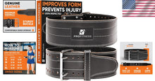 Load image into Gallery viewer, Durable 5mm Leather Weightlifting Belt - Comfort &amp; Support for Weight Training