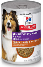 Load image into Gallery viewer, Science Diet Wet Dog Food - Adult Sensitive Stomach Turkey &amp; Rice, 12.5 Oz, 1...