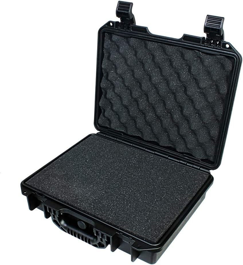 Waterproof Hard Case with Custom Foam Insert - 14x12in for Gear Protection