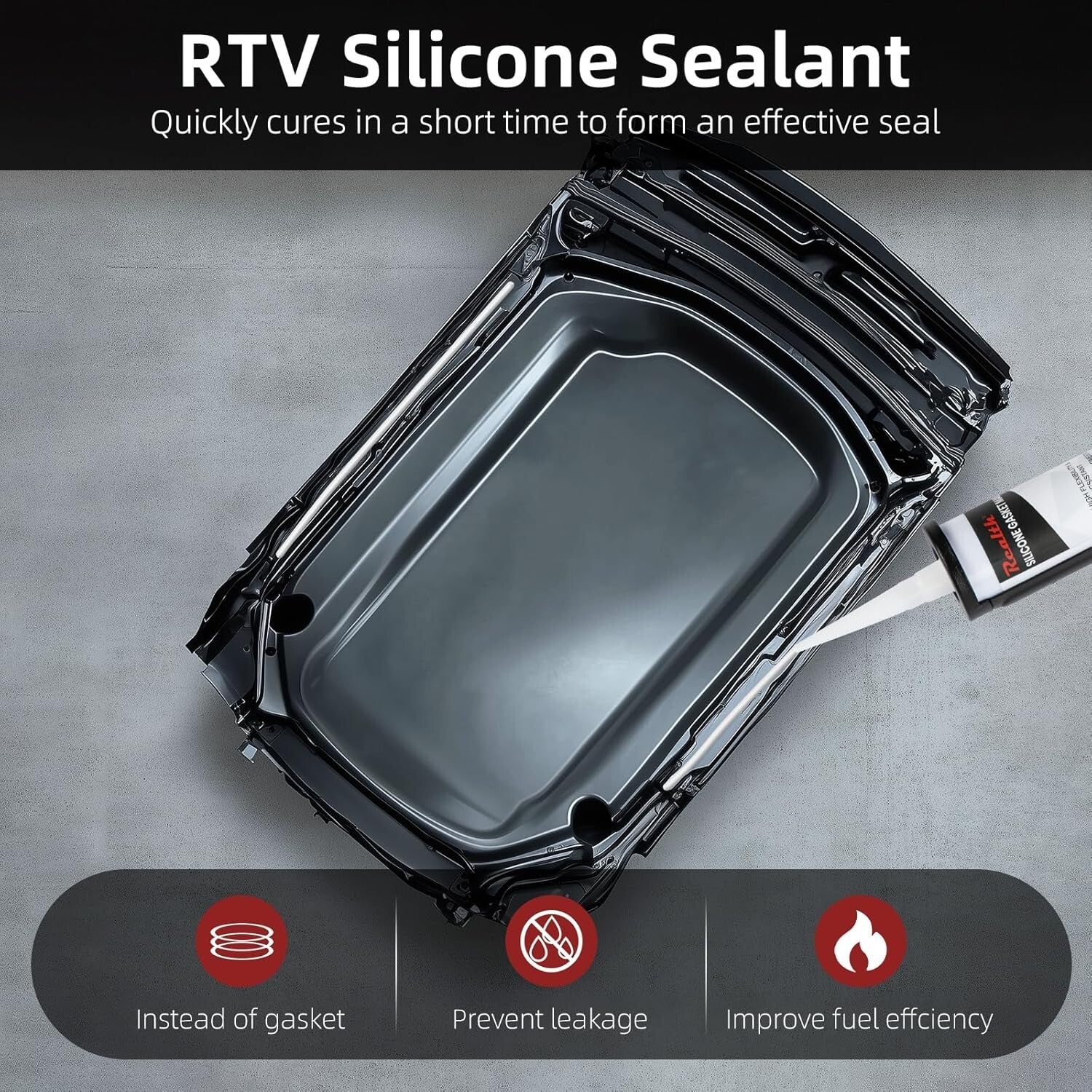 Durable RTV Silicone Gasket Maker - 6 Tubes for Leak-Proof Automotive Sealing