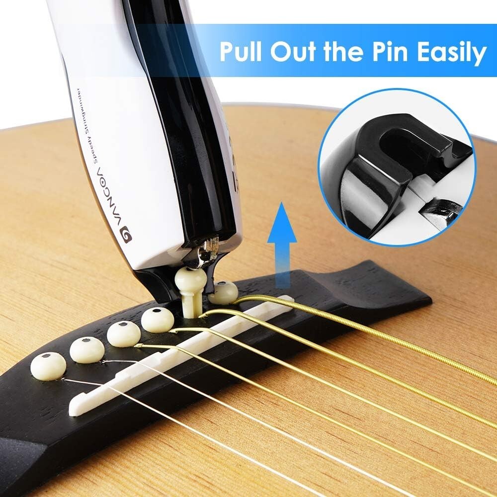 Efficient Electric Guitar String Winder & Cutter with Pin Puller - Portable Tool