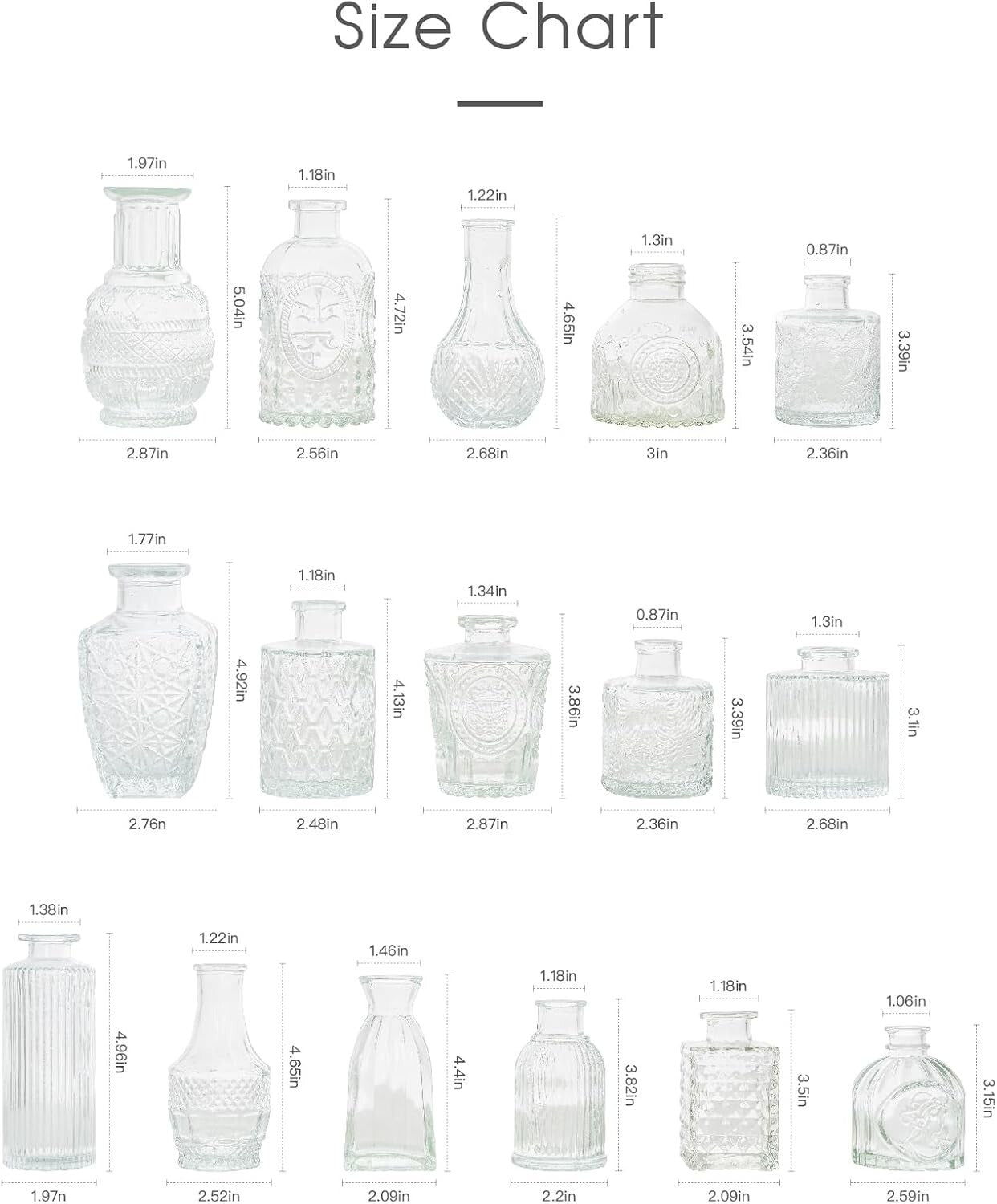 Charming Set of 32 Clear Glass Bud Vases – Ideal for Centerpieces and Gifts