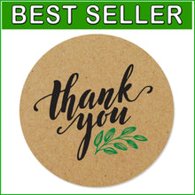 Load image into Gallery viewer, 10000 Kraft Thank You Stickers - Elegant 1 Inch Round Labels for Your Business