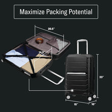 Load image into Gallery viewer, Freeform 21-Inch Hardside Carry-On Luggage – Organized, Lightweight, and Stylish