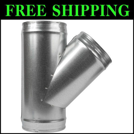 6'' Duct Splitter Adapter - 45° Wye Connector for Efficient Ventilation