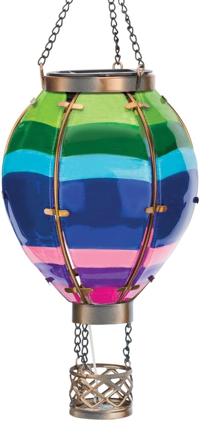 Decorative Solar-Powered Hot Air Balloon Lantern – Unique Gift for Garden Lovers