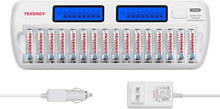 Load image into Gallery viewer, Eco-Friendly 16-Slot Smart Battery Charger + 16 High-Capacity AAA Rechargeables