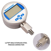 Load image into Gallery viewer, Battery-Powered 3-1/8" Digital Pressure Gauge: 0-5000 psi with LED Backlight