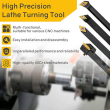 Load image into Gallery viewer, Ultimate 21-Pc Lathe Tool Holder Set with Carbide Inserts for High Precision