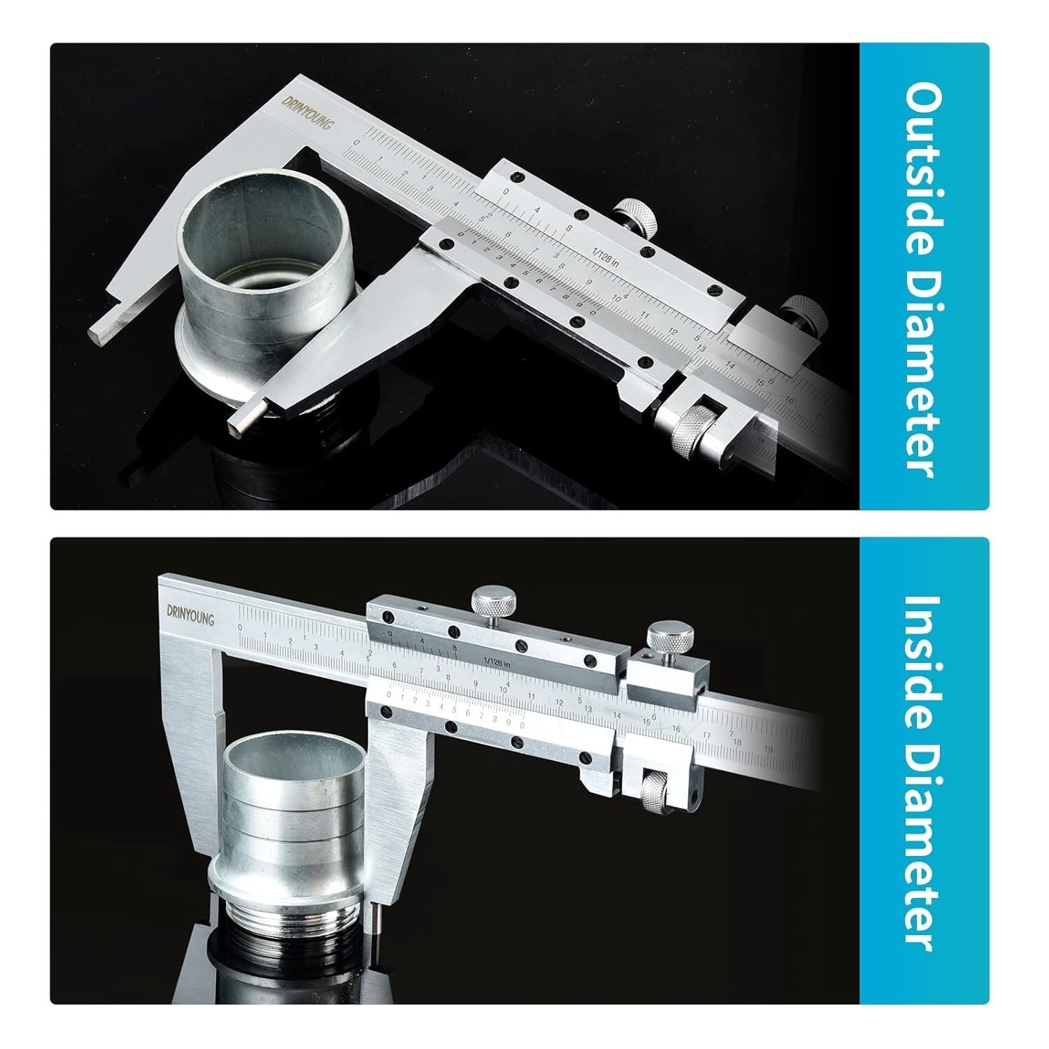 0-24" Stainless Steel Caliper with 0.05mm Graduation for Accurate Measurements