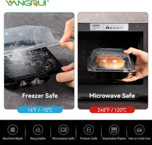 Load image into Gallery viewer, 55-Pack BPA-Free Clamshell Takeout Containers with Dividers for Easy Meal Prep