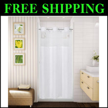 Load image into Gallery viewer, Stylish Bohemian Tufted Shower Curtain with See-Through Top - Waterproof Fabric