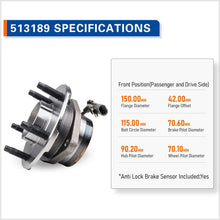 Load image into Gallery viewer, Ball Bearing Wheel Hub Assembly - Fits 2005-2006 Equinox, 2006 Torrent, 2007 Vue
