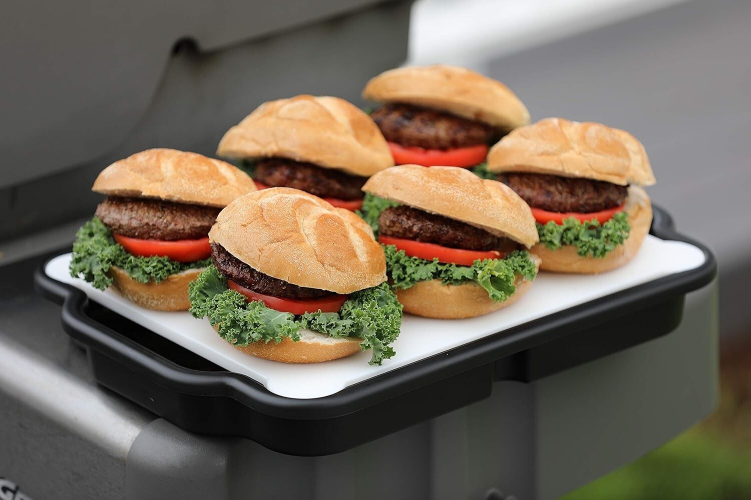 Dishwasher Safe BBQ Prep Cutting Board with Tray - Versatile & Lightweight