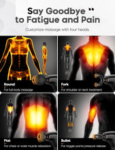 Load image into Gallery viewer, Rechargeable Deep Tissue Massage Gun with Extension Handle and 5 Speed Settings
