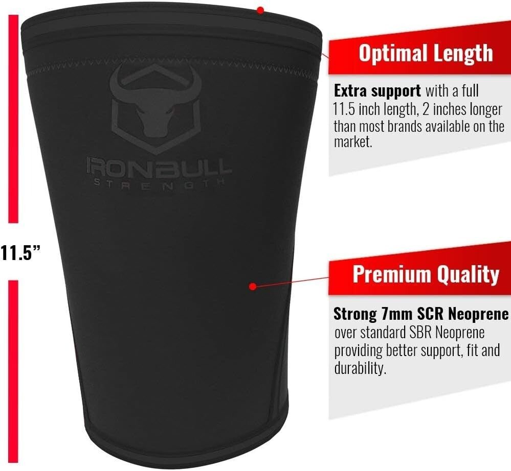 Durable 7mm Neoprene Knee Support Sleeves - Maximize Performance in Every Lift