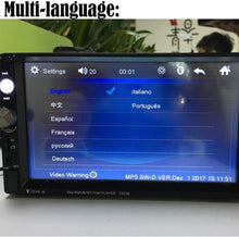 Load image into Gallery viewer, Sleek Double Din 7-Inch Touchscreen Car Radio with Hands-Free &amp; Video Playback