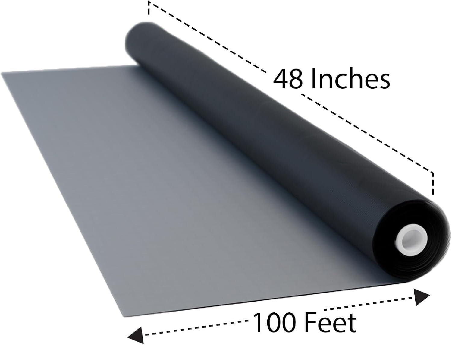 Durable 48x100 ft Charcoal Fiberglass Mesh Screen - Ideal for DIY Applications