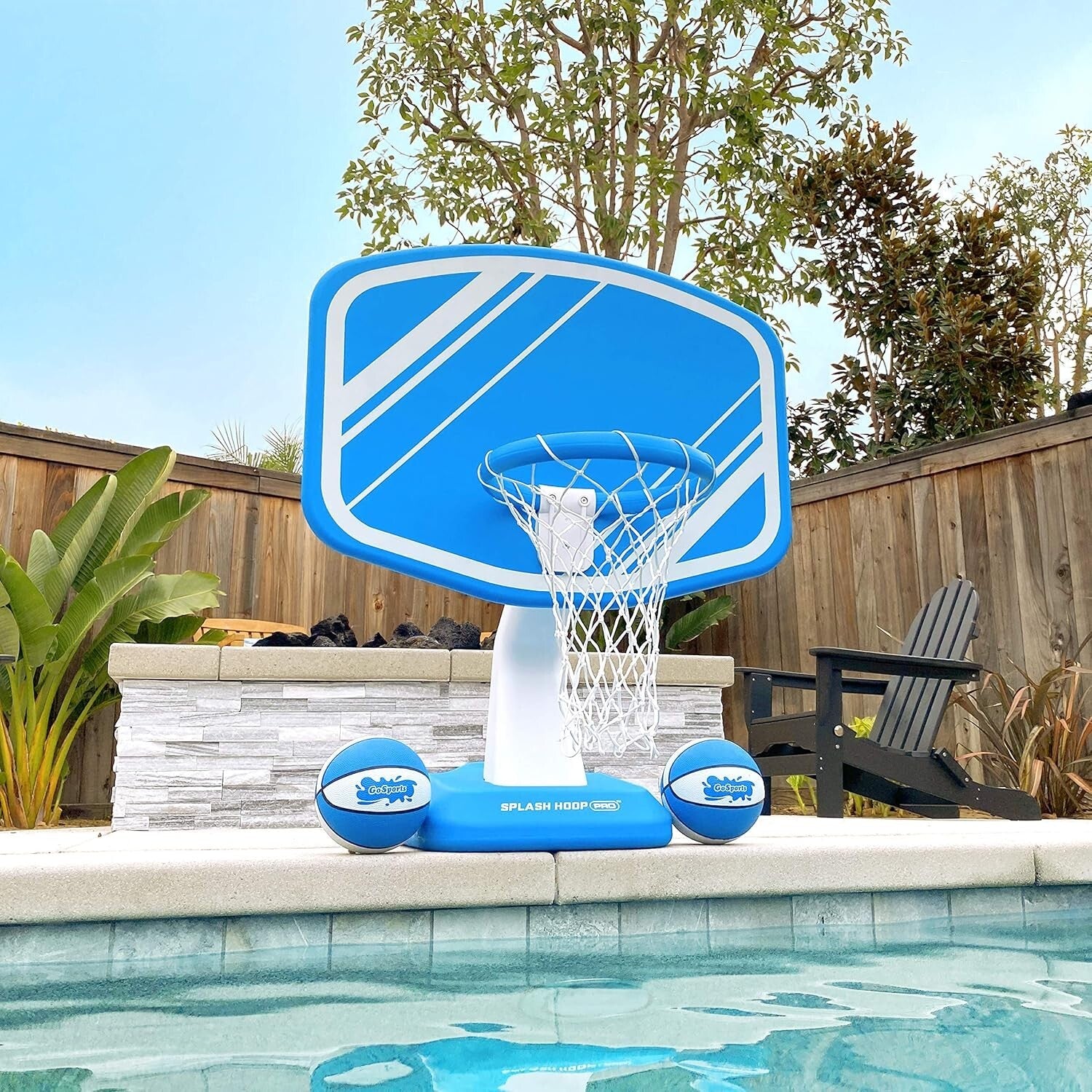 Durable Inflatable Poolside Basketball Game - 34" Backboard & 2 Balls Included!