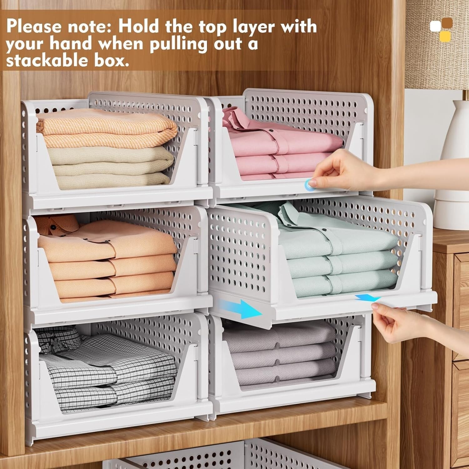 Durable Green 5-Pack Closet Organizer Bins: Easy Install, Happy Organizing!