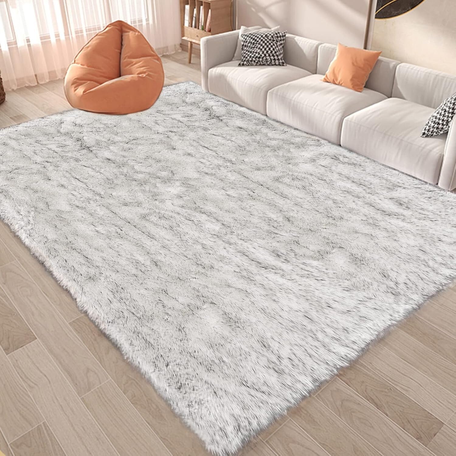Soft & Washable 6x9 Faux Sheepskin Rug - Elegant Decor for Bedroom & Living Room