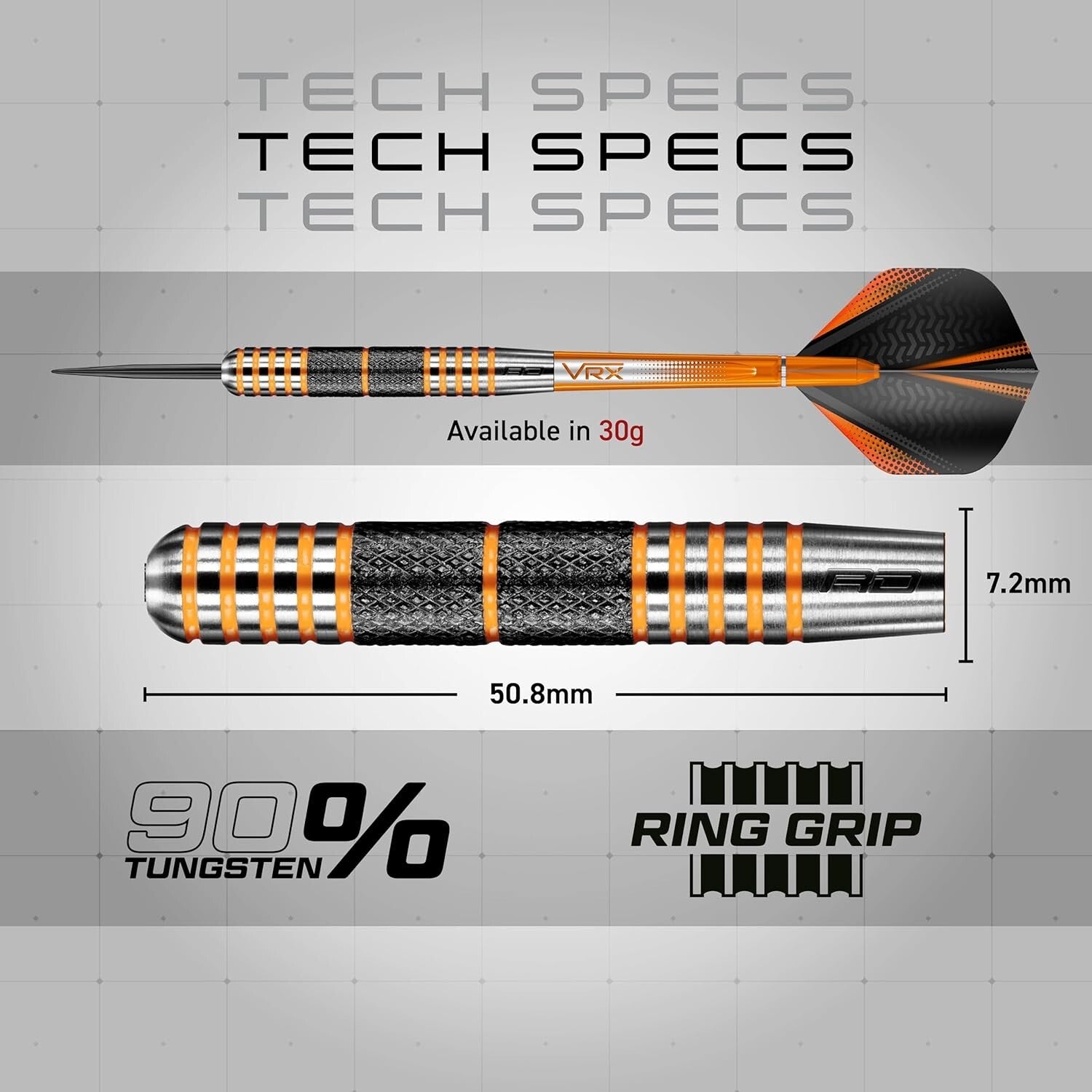 Amberjack Series 30G Premium Tungsten Darts Set with Flights and Shafts