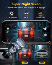 Load image into Gallery viewer, Real 4K and 1080P Dual Dash Camera with 24/7 Protection &amp; Lifetime Support