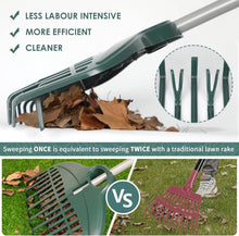 Load image into Gallery viewer, Compact Foldable Garden Rake with Ergonomic Handle - Effortless Leaf Cleanup