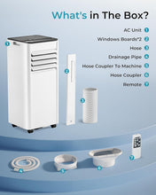 Load image into Gallery viewer, Quiet 8,000 BTU Portable AC with Remote Control - Cools 350 Sq.Ft Instantly
