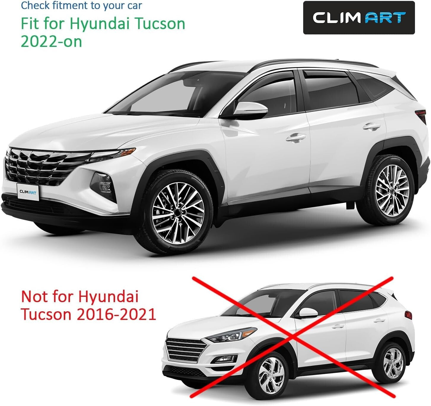 Comfortable Driving with Dark Smoke Vent Deflectors for Hyundai Tucson 2022-2025