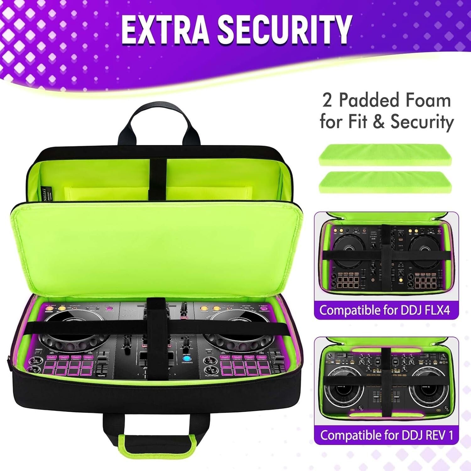 Elegant DJ Controller Case with 5 Pockets for Optimal Organization - 21.5"x11.8"