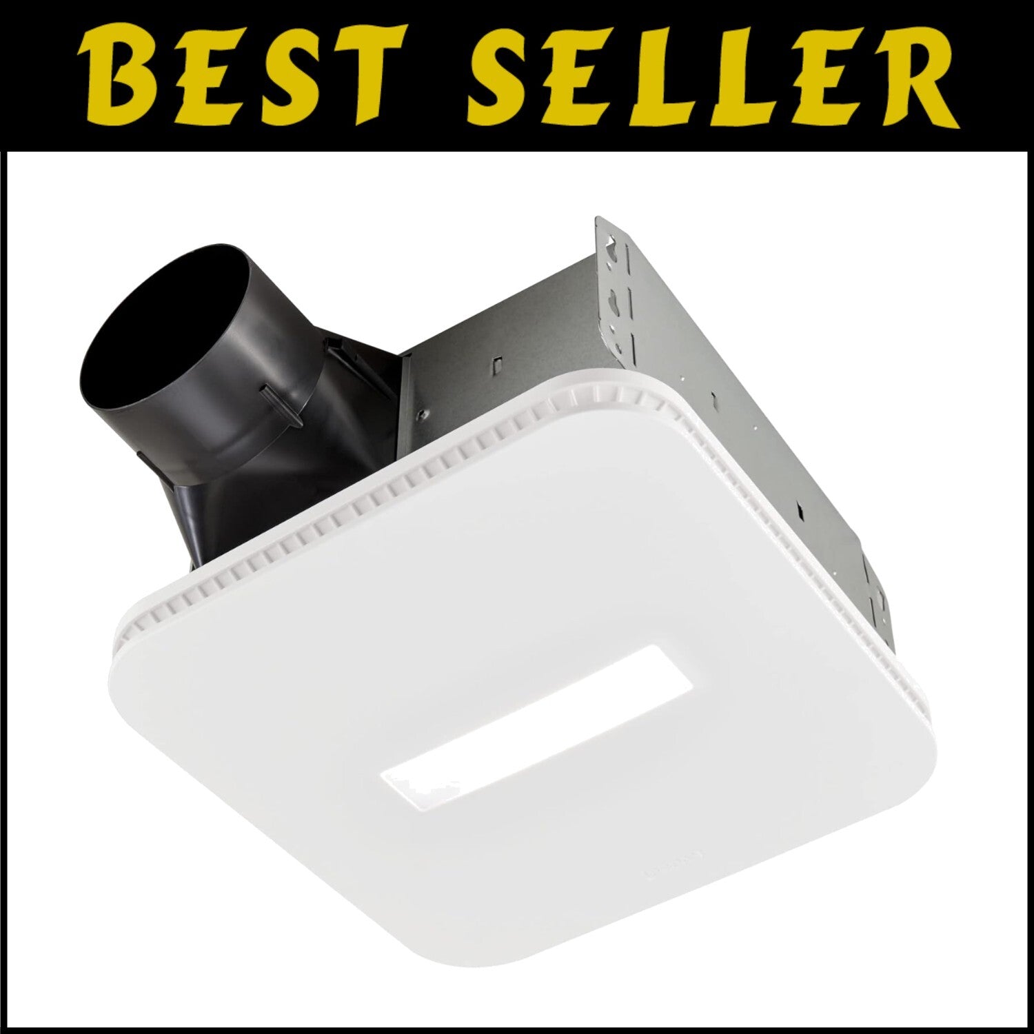 Compact LED Bathroom Exhaust Fan - ENERGY STAR, 110 CFM, Easy Roomside Install