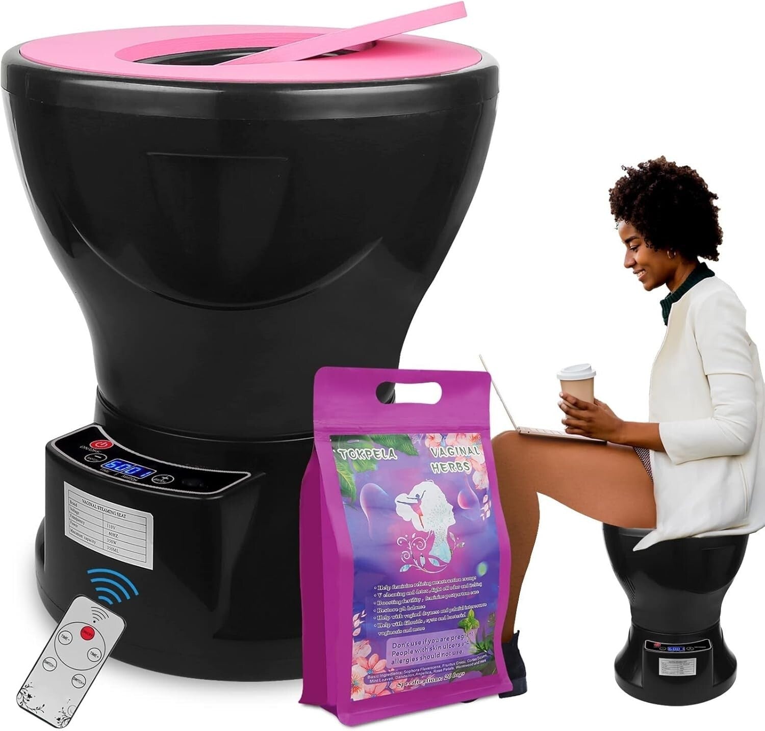 Comfortable Yoni Steam Chair with 20 Herbal Bags - Essential for Feminine Health