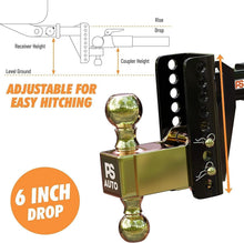 Load image into Gallery viewer, Powder-Coated Adjustable Trailer Hitch - 20,000 LBS, Weather-Resistant Design