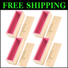 Load image into Gallery viewer, Reusable 42oz Pink Soap Molds Set with Wooden Lids - Ideal for Creative Crafts