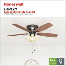 Load image into Gallery viewer, Modern 52-Inch Indoor Ceiling Fan with Reversible Motor &amp; Quick-2-Hang Blades