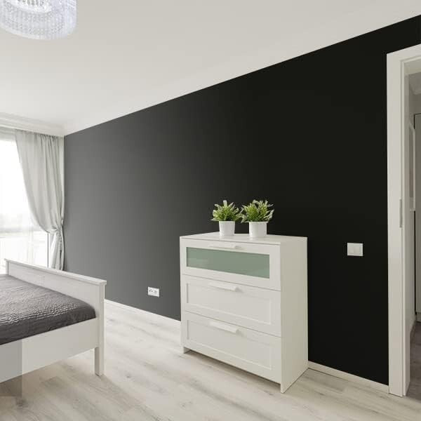 Durable Matte Black Peel and Stick Wallpaper - Easy Install & Bubble-Free Design