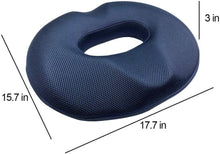 Load image into Gallery viewer, Breathable Large Donut Pillow for Tailbone &amp; Pregnancy Pain - 17.4" Navy Cushion