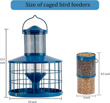 Load image into Gallery viewer, Durable Blue Hanging Bird Feeder for Finch &amp; Bluebird - Squirrel-Proof Design