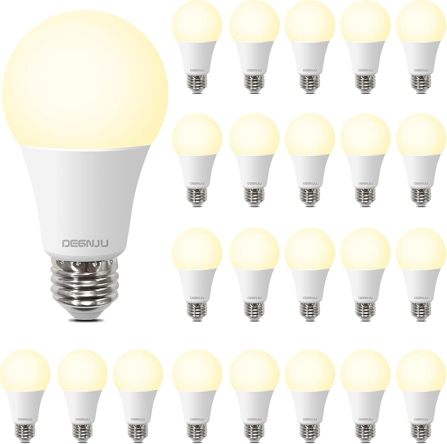 Energy Efficient 13W Soft White LED Bulbs - 1500 Lumens, Long Lifespan, 24 Pack