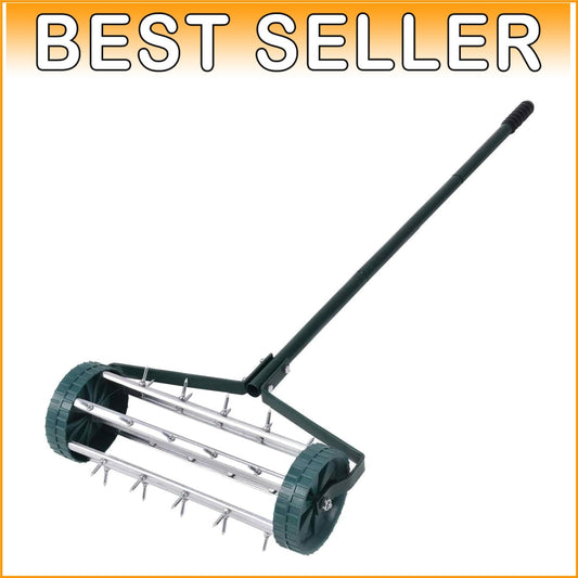 Durable Steel Manual Lawn Aerator with 41-Inch Handle – Quick & Easy Assembly