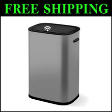 Load image into Gallery viewer, Stylish 14.5 Gallon Touchless Trash Can - Durable Stainless Steel with Sensor