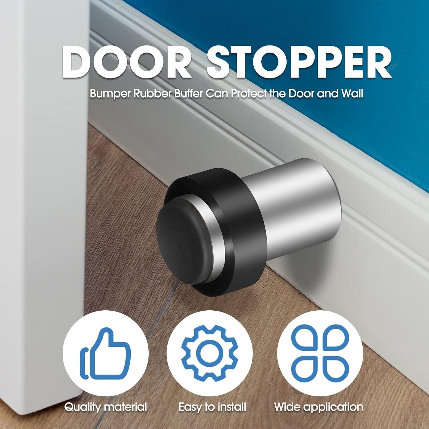 Compact and Elegant 20 Pc Stainless Steel Door Stopper Set with Unique Design