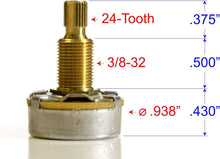 Load image into Gallery viewer, Versatile 4-Pack of 500k CTS Pots - Ideal for Electric Guitars and Upgrades