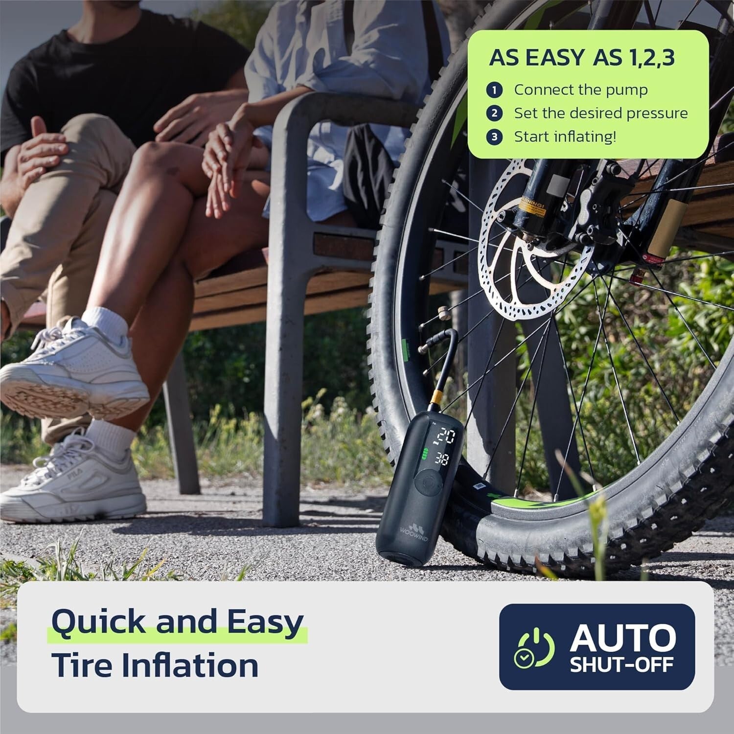 150 PSI Portable Air Compressor & Tire Inflator with Digital Gauge - Lightweight