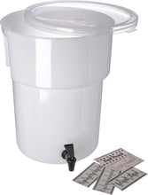 Load image into Gallery viewer, Stylish White Beverage Dispenser with Easy Pouring Spigot and Labeling System