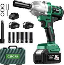 Load image into Gallery viewer, Cordless Impact Wrench Kit - 1/2 inch Brushless 740 Ft-lbs Torque Lightweight